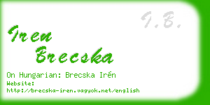iren brecska business card